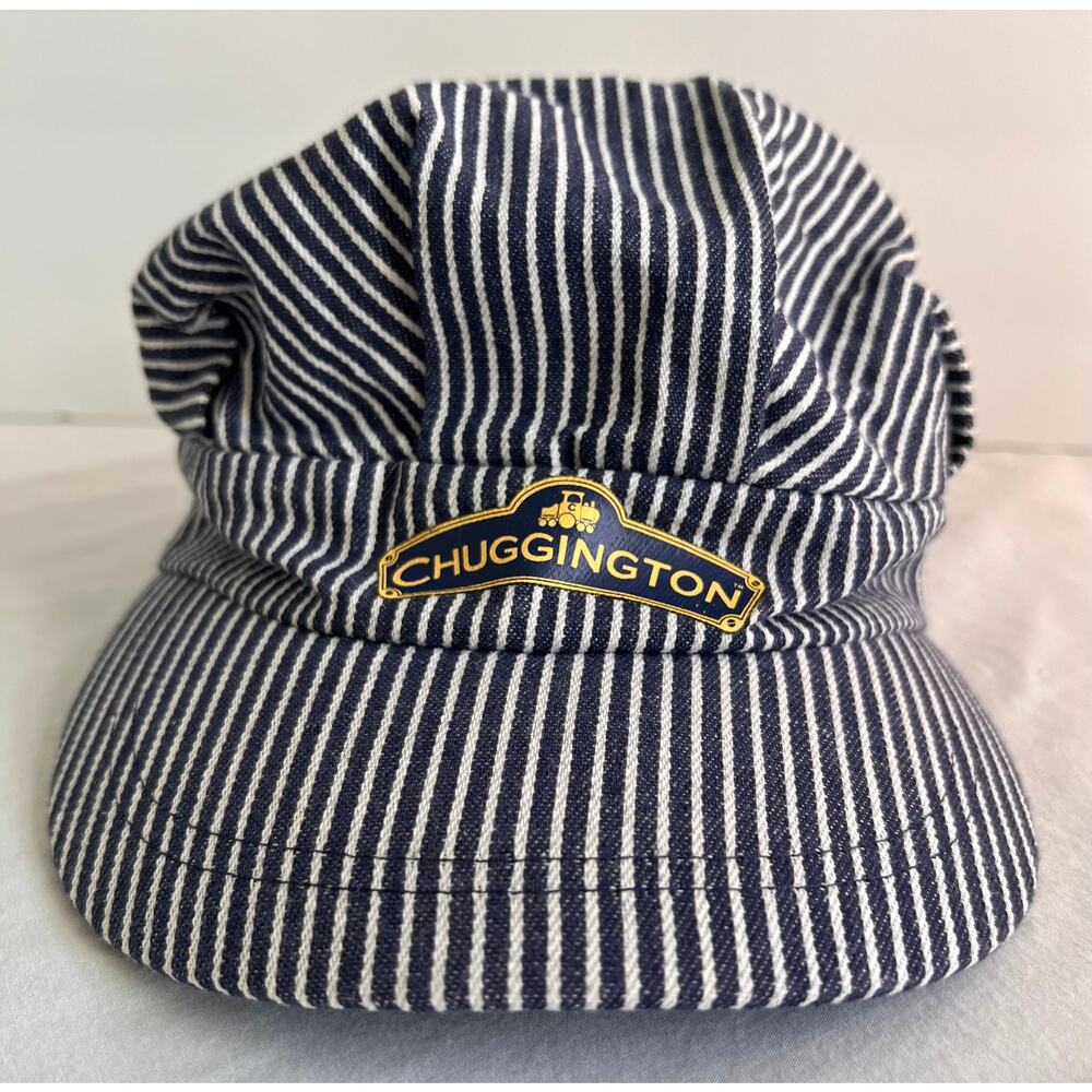 Chuggington Railroad Hat Cap Blue White Stripe Youth Size